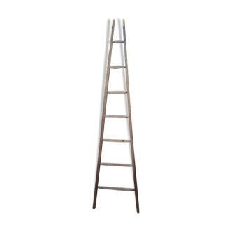 Vintage wooden picking ladder 7 rungs