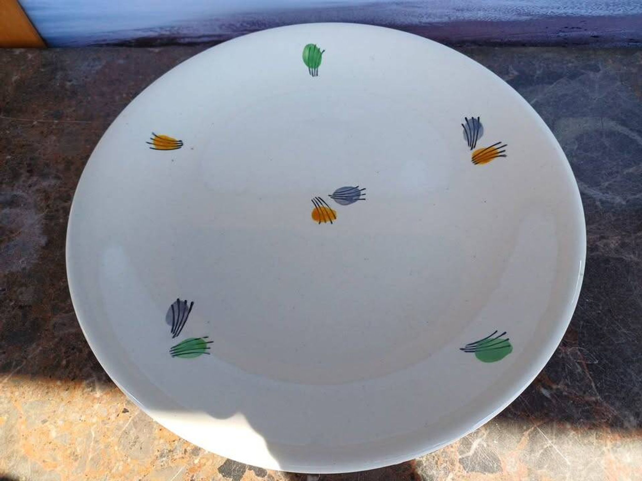Round dish 30cm Gien franklin 1960