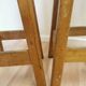 1 of 2 Vintage Oak Bar Stool: 1980s Yugoslavian Industrial High Chair