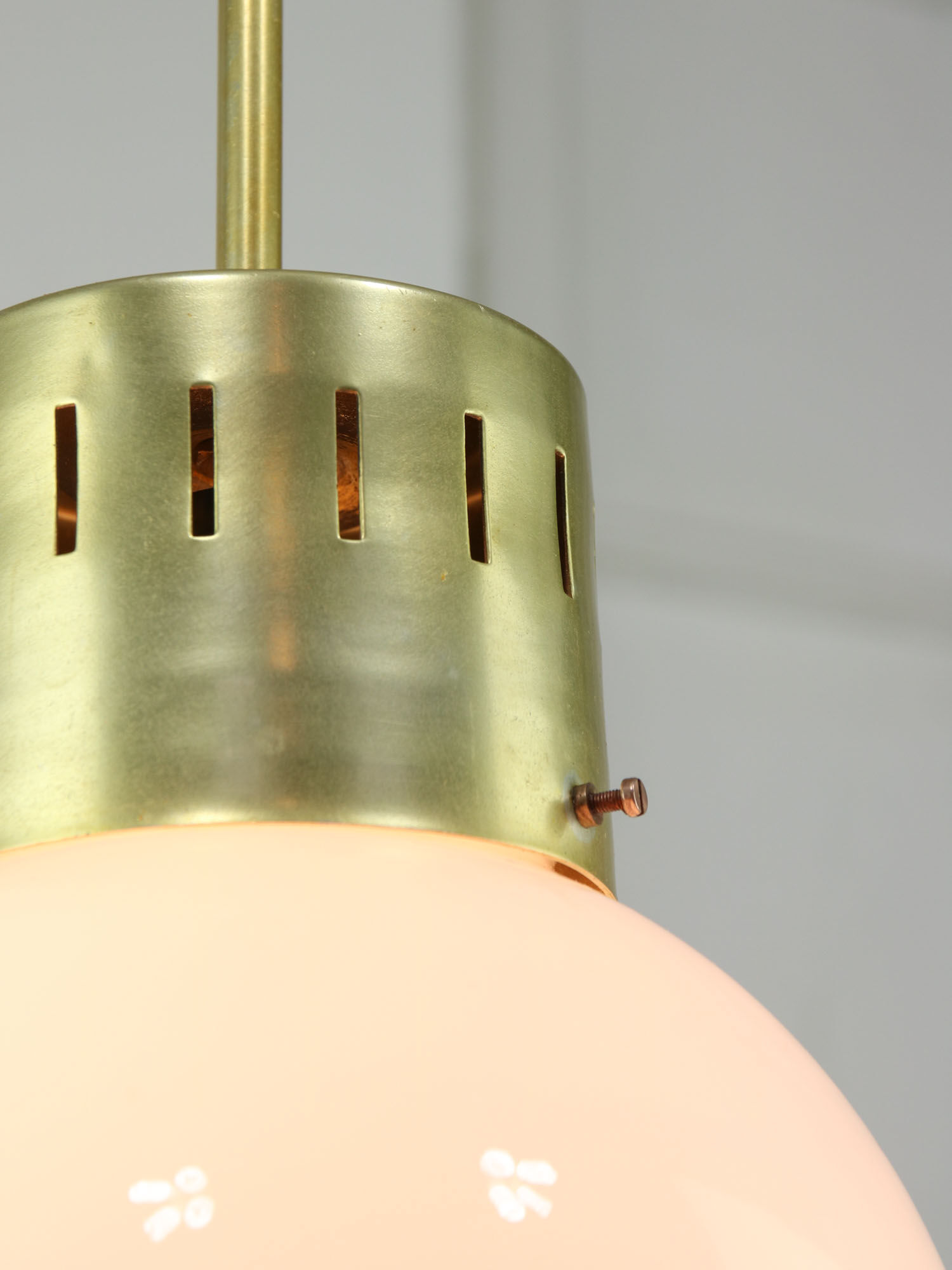 Mid-century modern opaline pendant lamp