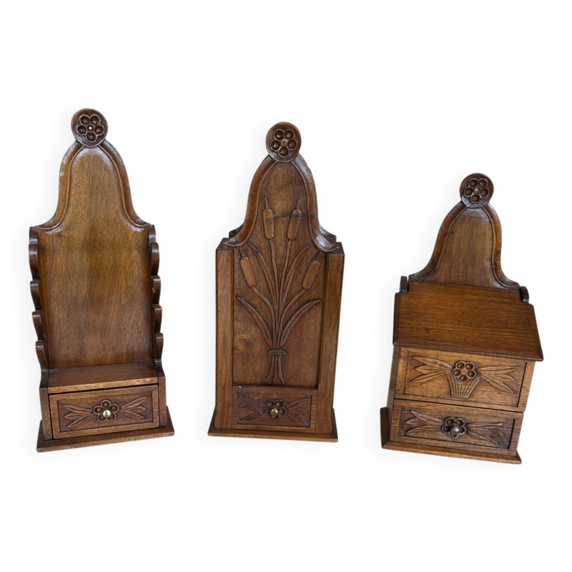 Set of wall boxes - bread matches knives