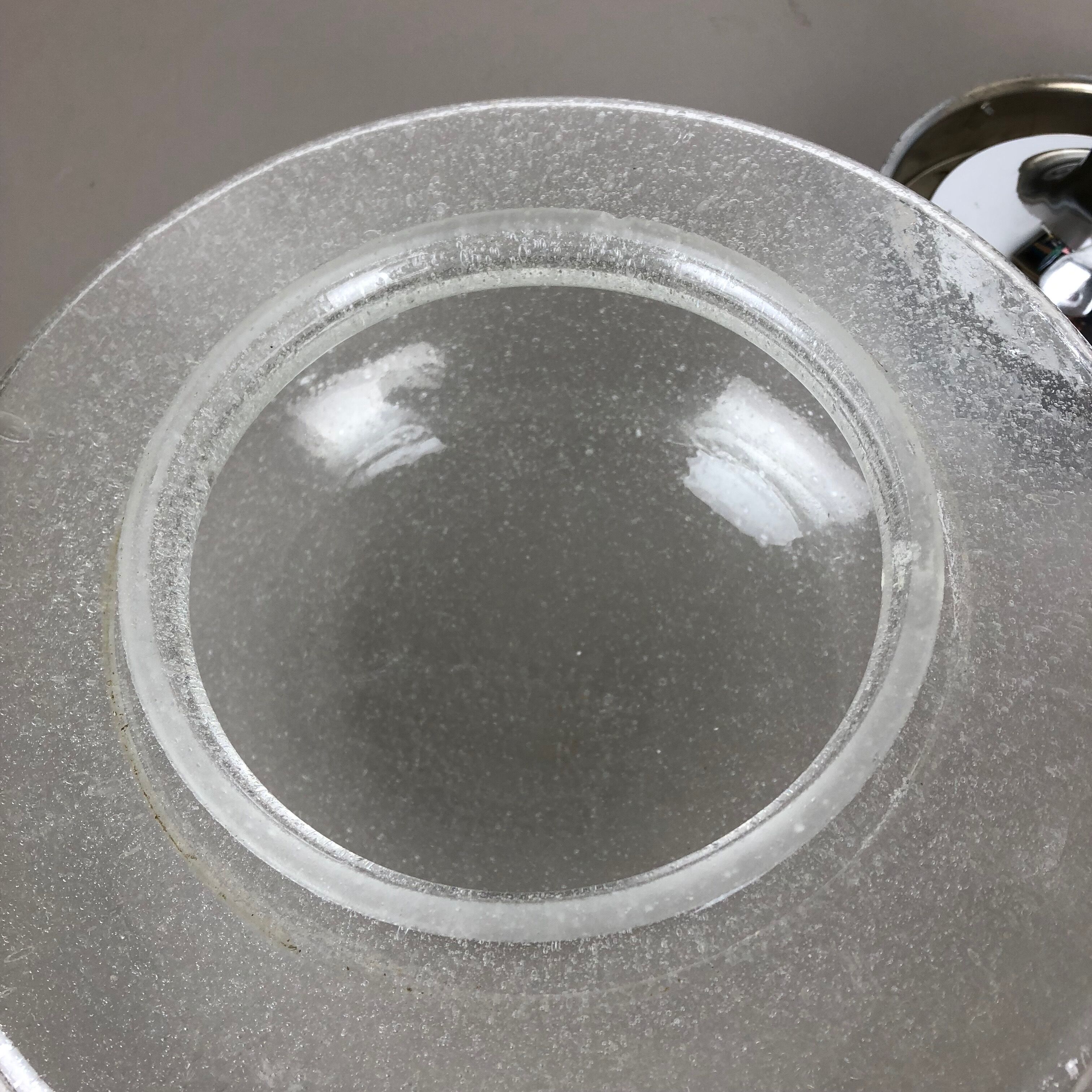 Cone Ice Glass Bubble Wall Light Made by Hillebrand Leuchten, Germany