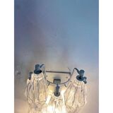 Set of Two Contemporary Shenographic "Poliedro" Murano Glass Wall Sconces