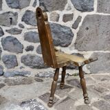 Brutalist Mountain Tripod Chair in Wood