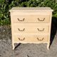 Commode 3 tiroirs style Louis XV en chêne massif bois brut