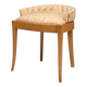 French 1940s Art Nouveau side chair in beech wood with low back