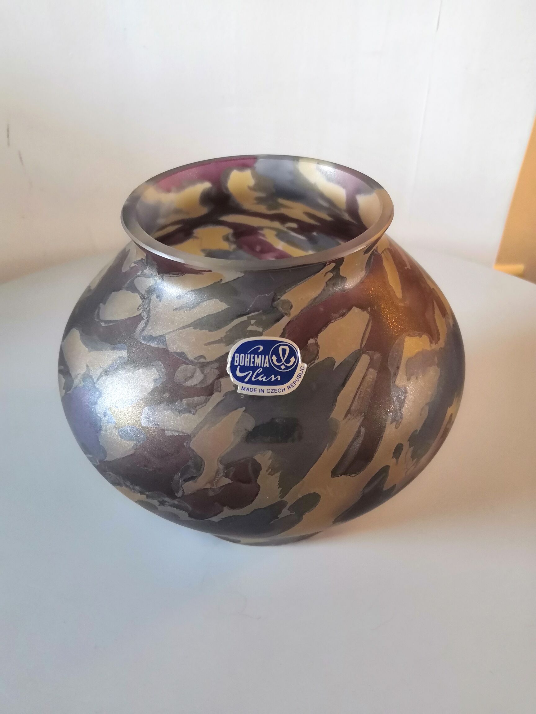 Glass vase design Bohemia Glass 60s - 70s