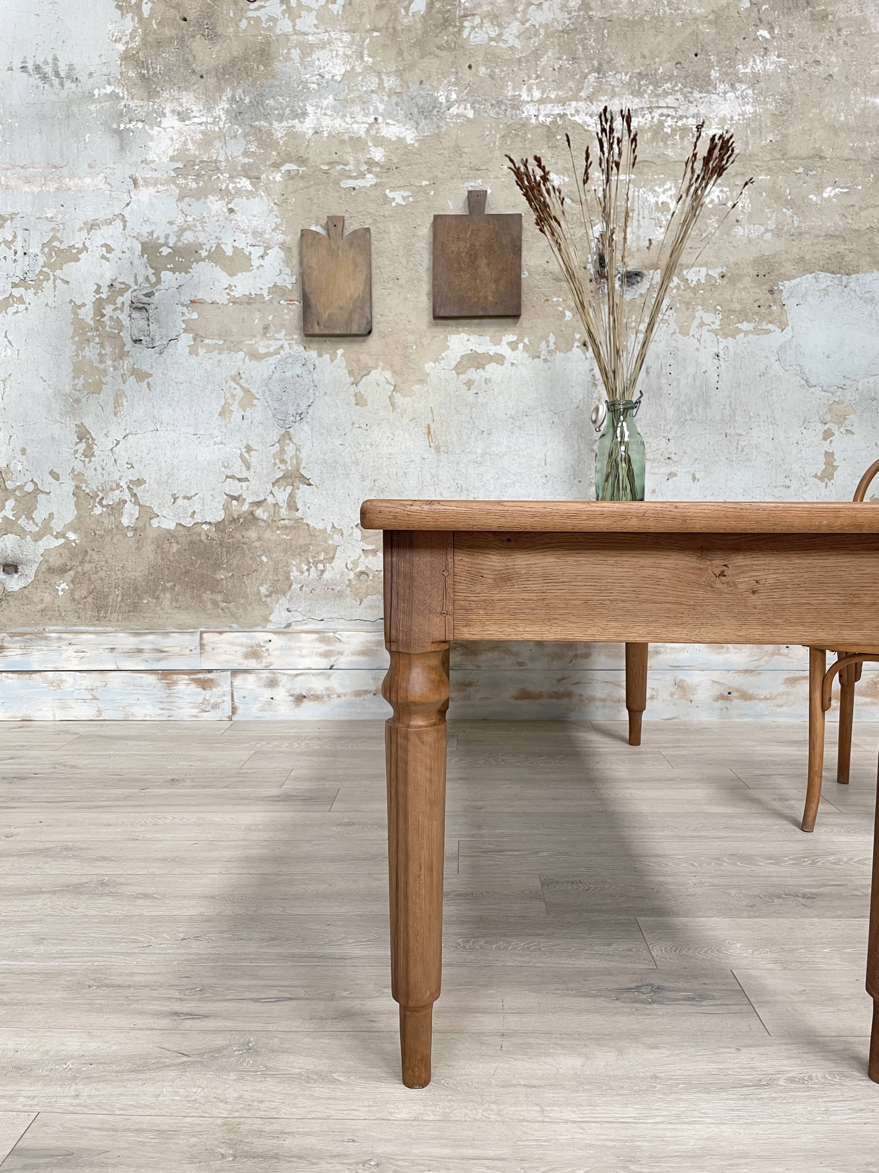 Solid wood farmhouse table