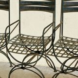 Wrought iron chairs and armchairs