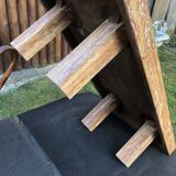 Vintage marble and smoked glass coffee table.