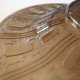 Verror dish engraved smoked glass