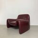 Sculptural Leather Lounge Chair by Cinova, Italy 1970s