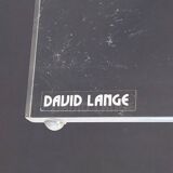 3 Nesting tables signed David Lange transparent plexiglass coffee tables design 70