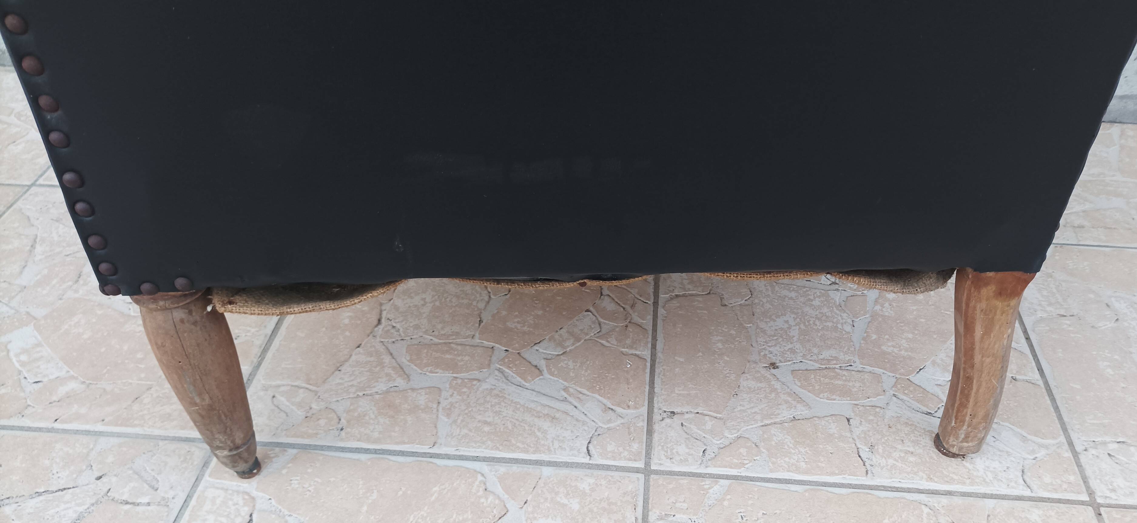 Art Deco period leather armchair