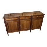 Louis XVI style enfilade in cherry wood, 20th century.