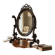 Vintage wooden table mirror / baroque floor mirror