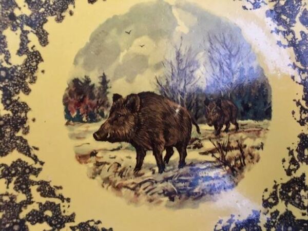 Assiettes décoratives Vallauris era Picault Capron Derval