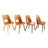 Set of Four Mid Century Dining Chairs No.515 by Oswald Haerdtl for TON Company