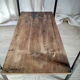 2-level industrial wood and metal side table