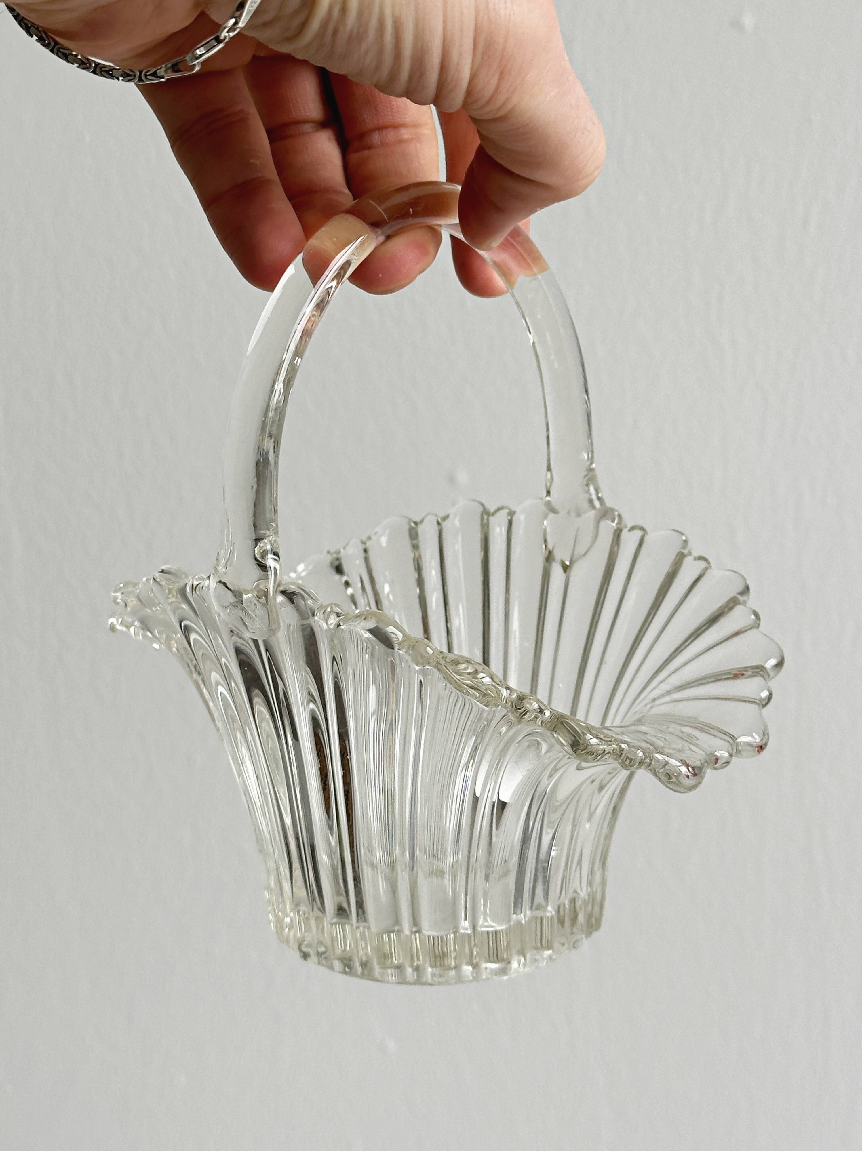 Small glass basket