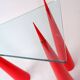 Glass and wood console table in the style of Marcello Pisani
