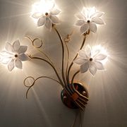 Glass and gold metal wall light