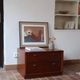 Small piece of furniture with 2 drawers in teak, bedside table or end table.