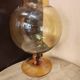 Balloon vase Empolie in blown amber glass Italy 1970