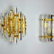 Duo d'appliques Venini, Murano, verre taillé, Italie, 1970
