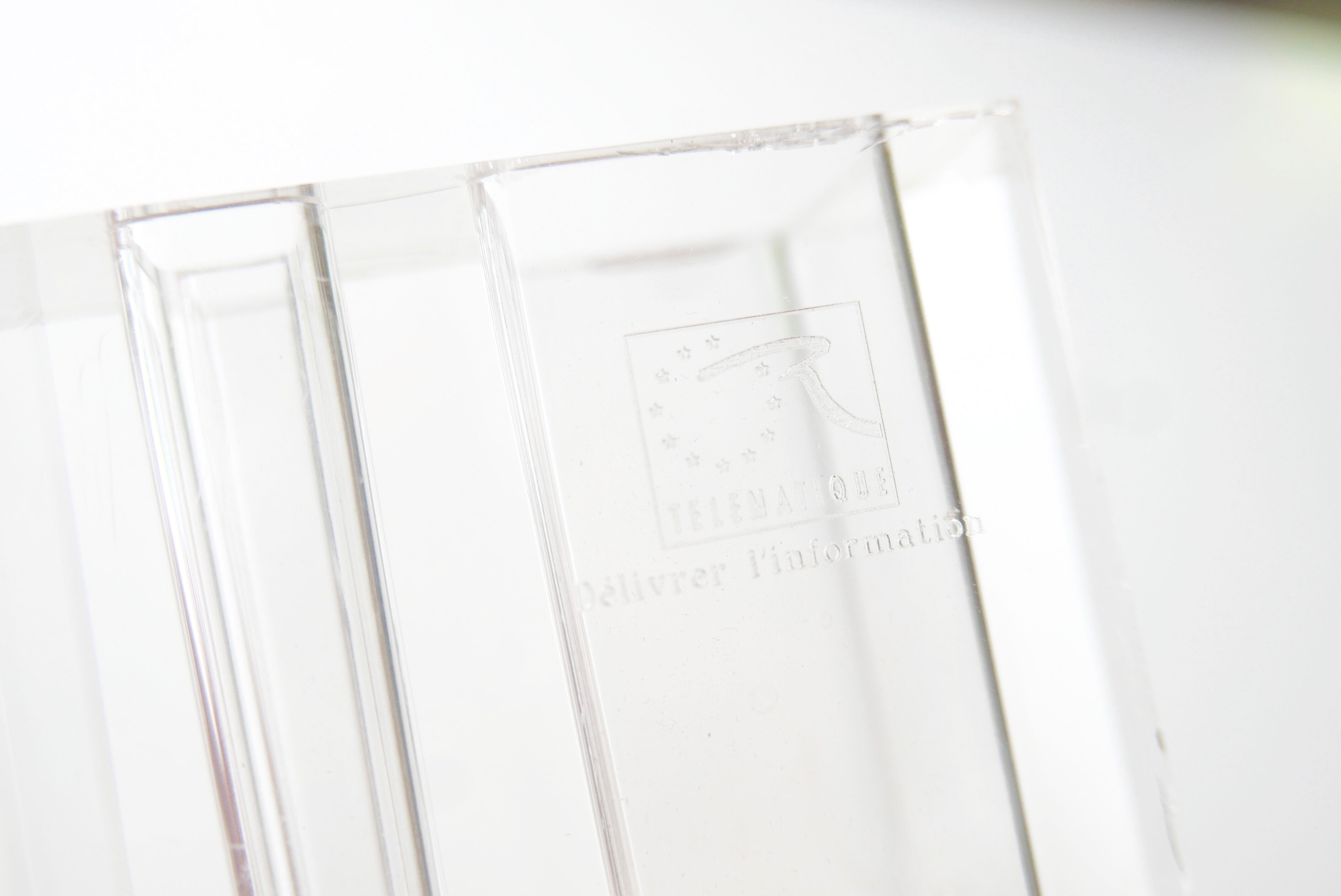Guzzini pencil jar in plexiglass by Manlio Ciocca, 70s
