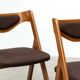 Ensemble de six chaises de salle à manger sculpturales italiennes.