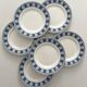 6 antique dessert plates, ironstone "Nancy" Sarreguemines