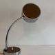 Pair of adjustable vintage table lamps, chrome metal and wood, France.