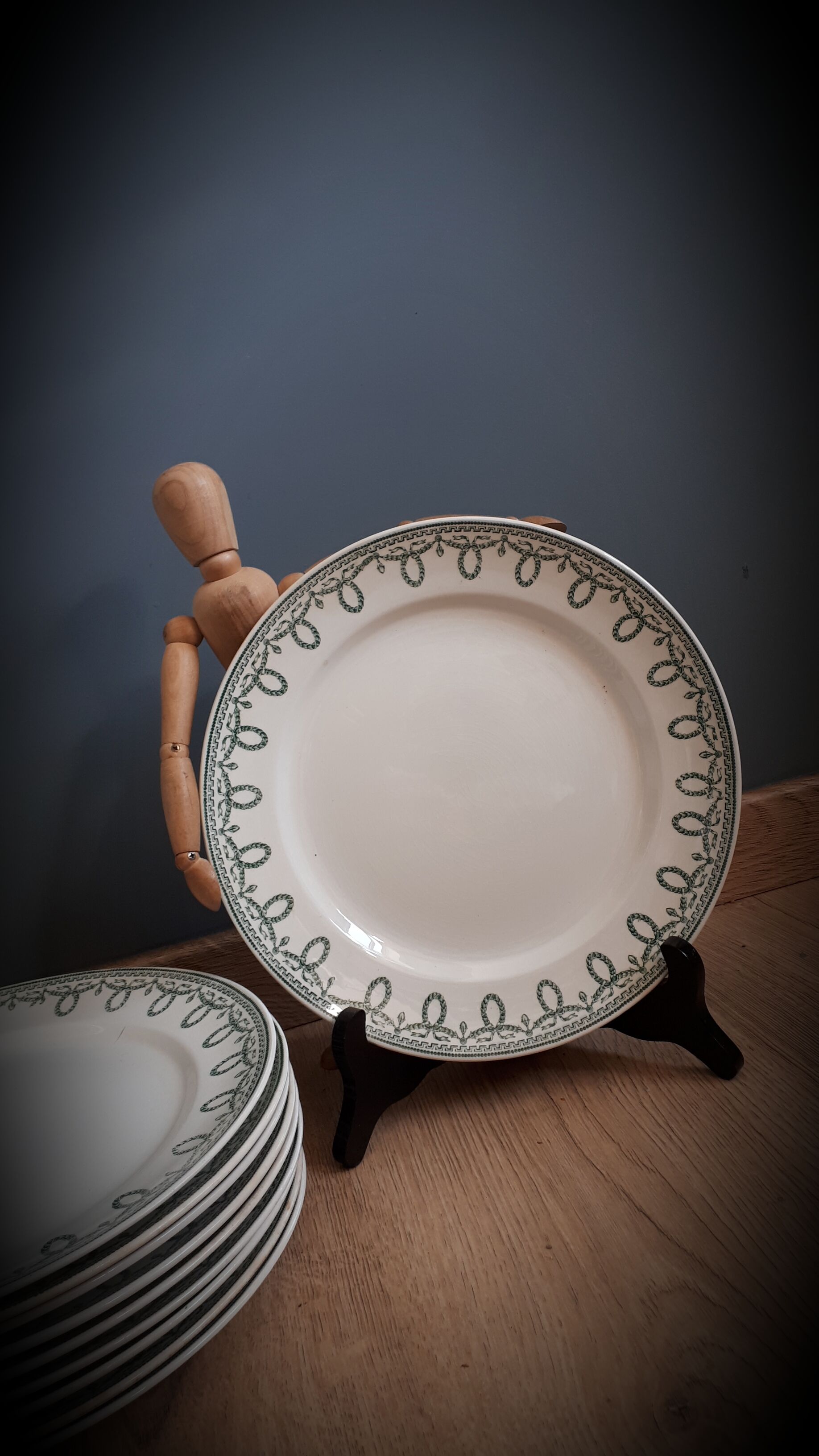 Lot de 6 assiettes plates Boch Bonaparte