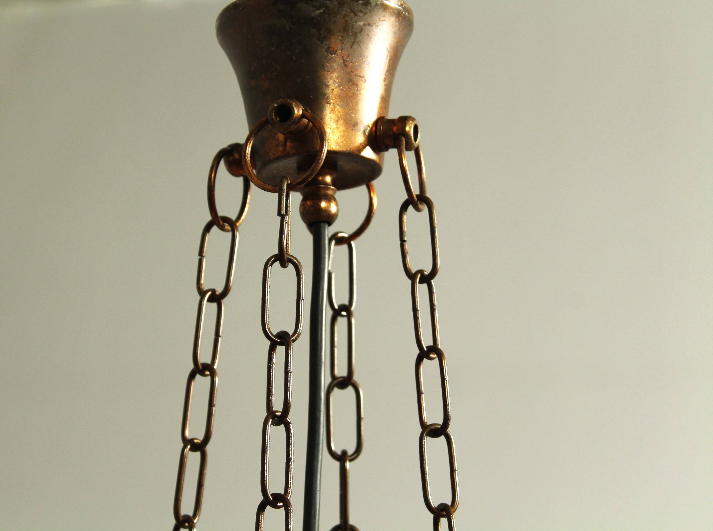 Copper Pendant Lamp, Sweden, 1950s