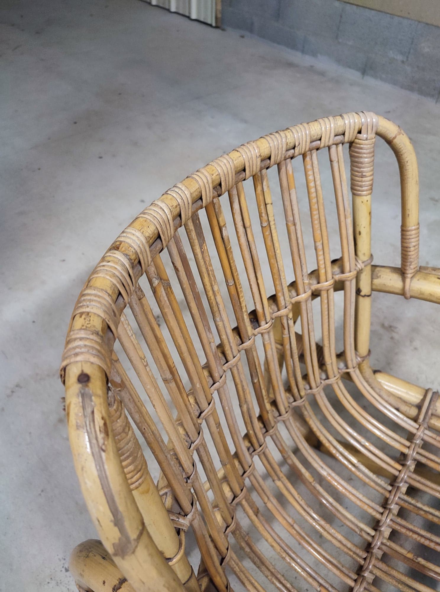 Rattan armchair 1960