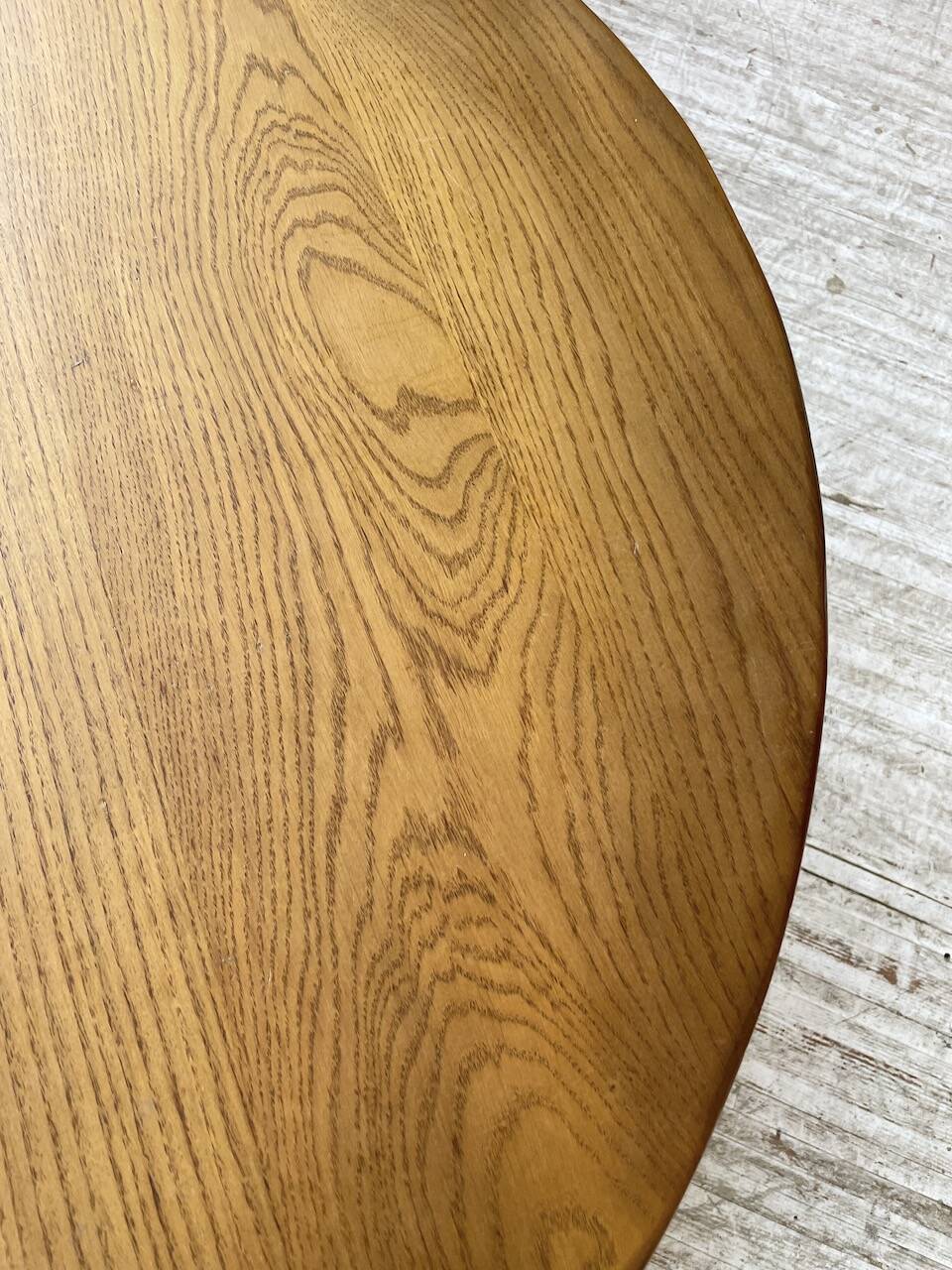 1950s round oak table