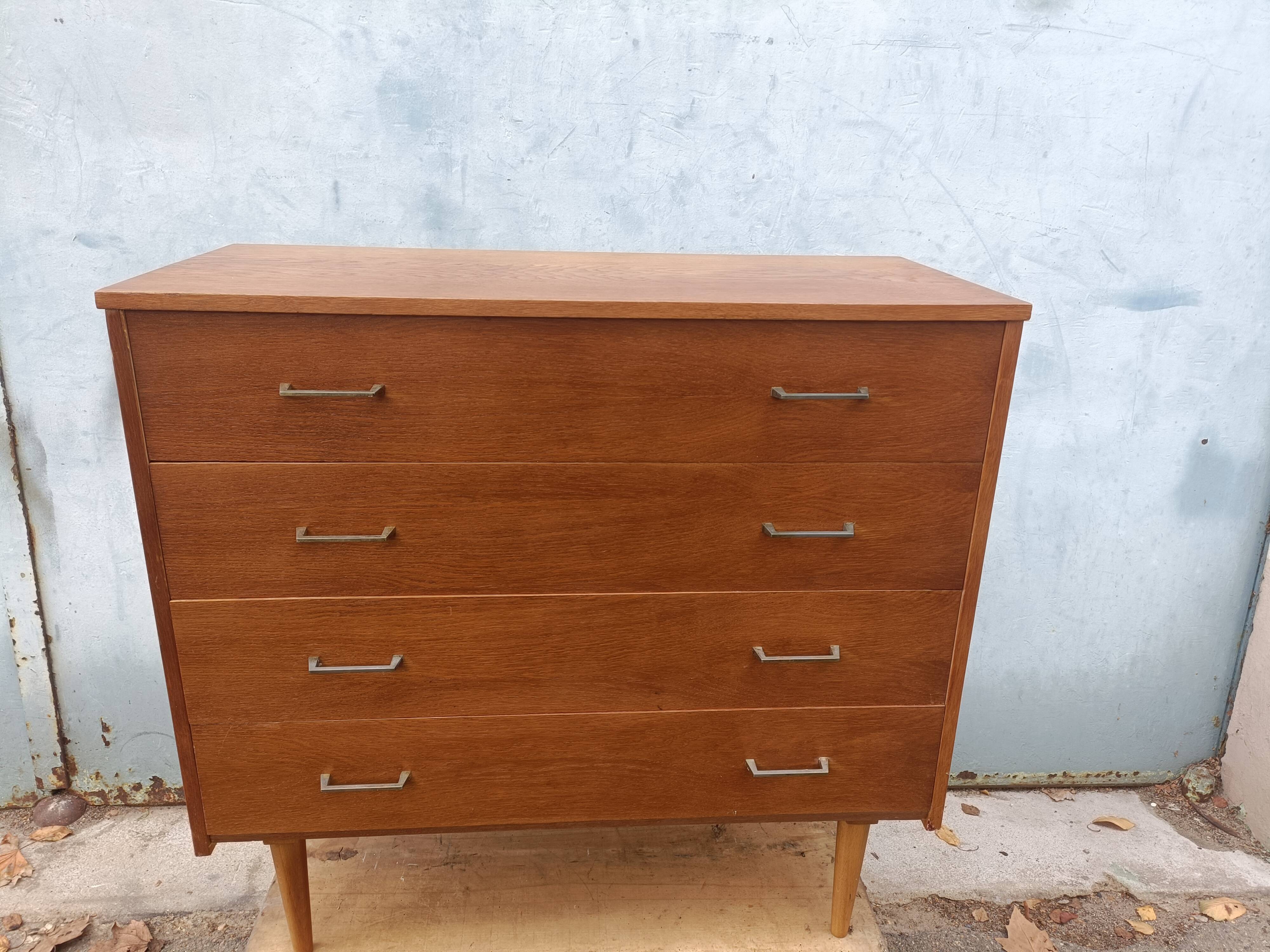Commode vintage chêne clair