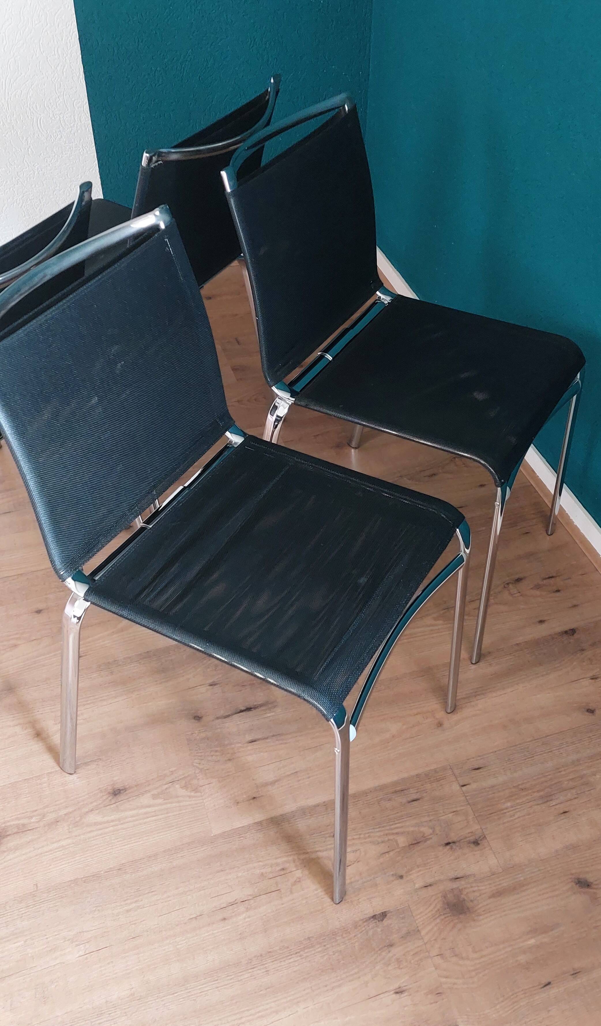 Set of 4 Net Dining Chairs by Daniele Molteni for Bontempi, 1990's