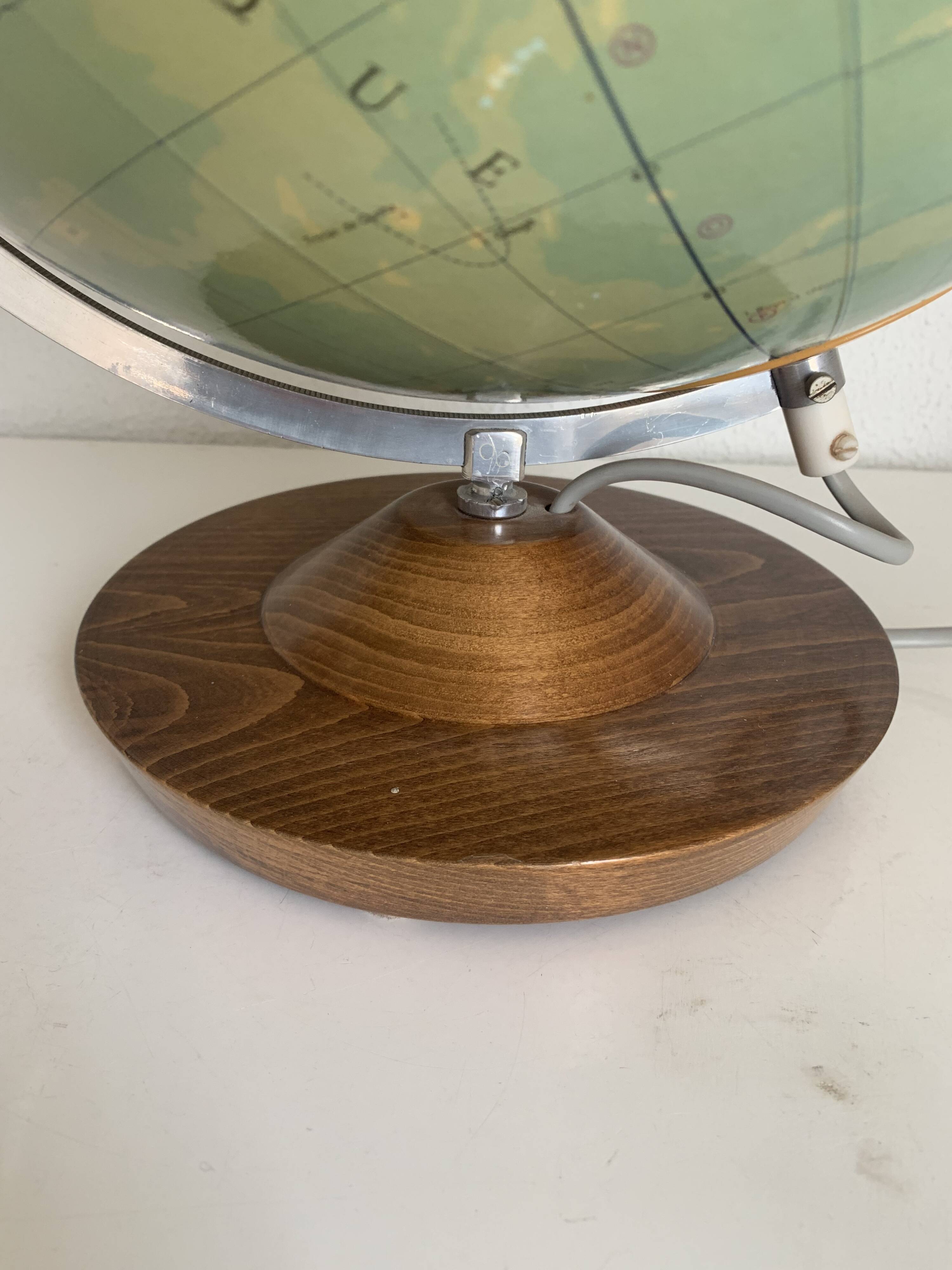 Globe terrestre vintage 1978 de Räth Leipzig ex-RDA - 43 cm