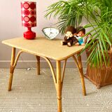 Vintage rattan coffee table
