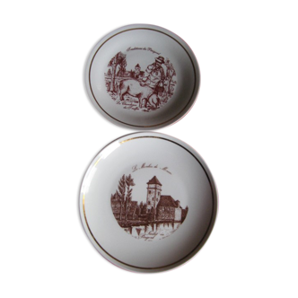 Set de 2 assiettes en porcelaine numérotées