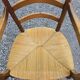 Cherry wood straw armchair