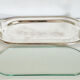 Serving dish for foie gras in silver-plated metal.
