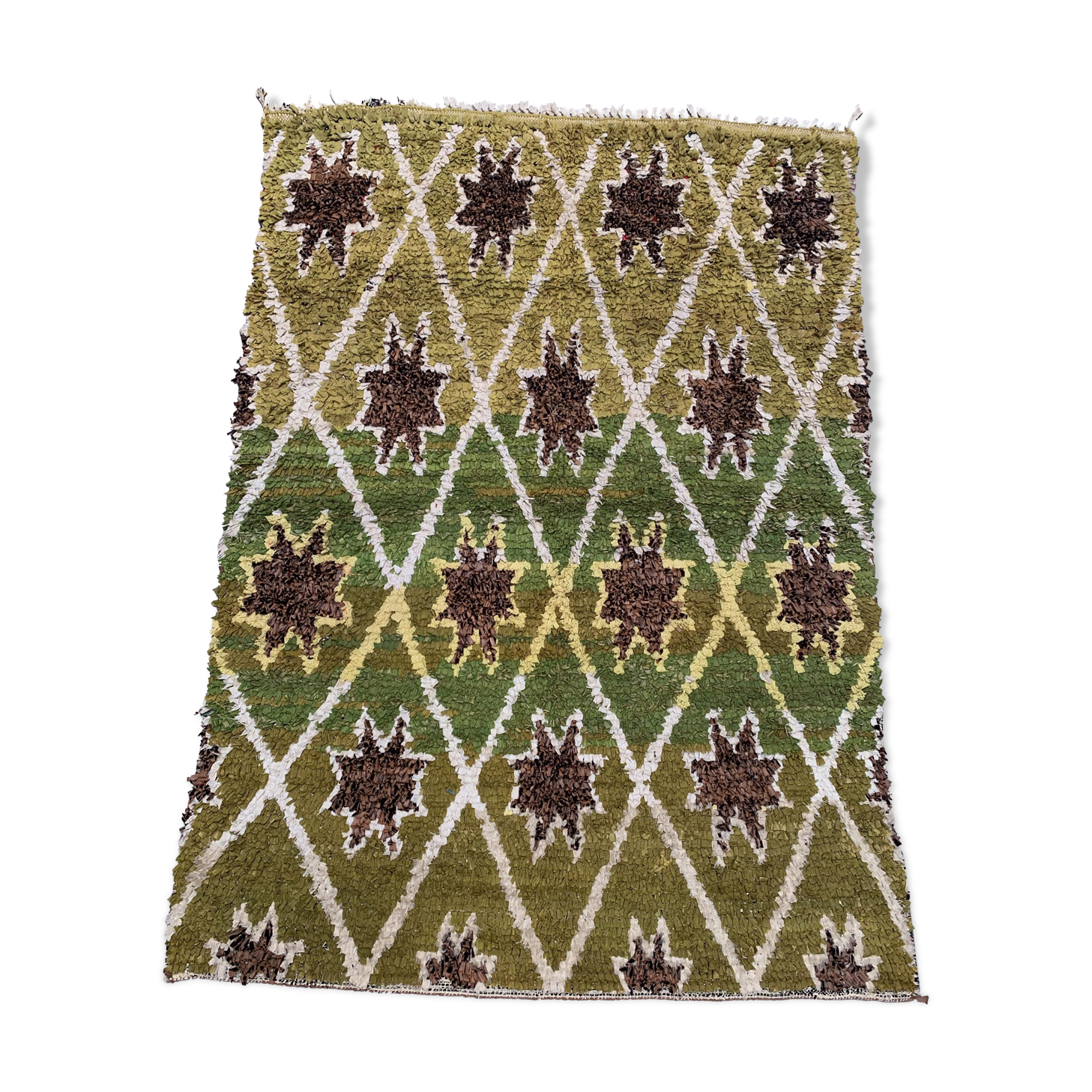 Vintage Moroccan Berber Boucherouite Rug 210x148 cm Atlas, Tribal