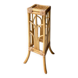 Plant holder or vintage saddle in bamboo and rattan