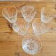 Service de 6 verres à eau en cristal ciselé