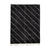 Tapis marocain moderne noir art contemporain 150x180cm
