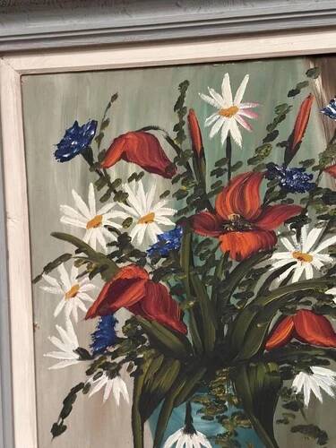 Original Oil on Panel “Bloomer” by Hartiviq Dated 1954 Vintage & Framed 57×66cm