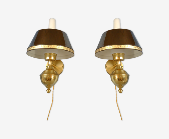 Appliques de style anglais par C-E Fors pour EWÅ Värnamo, Suède. Une paire